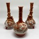 Antique set of three small vases