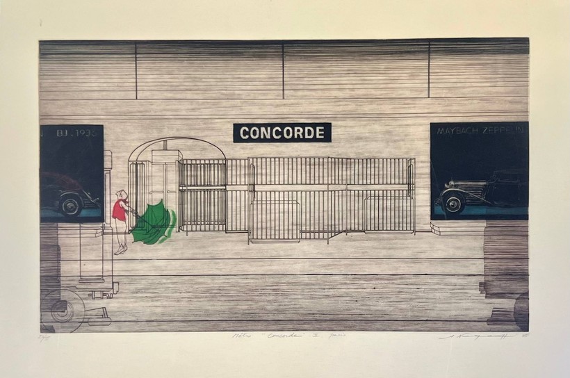 Винтажная гравюра «Concorde»