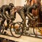 cyclists statuette