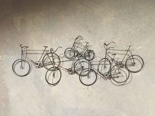 антикварное настенное панно велосипеды, 20 век