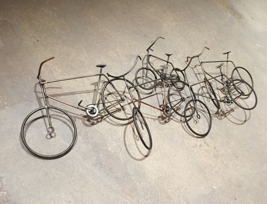 винтажное настенное панно велосипеды, 20 век