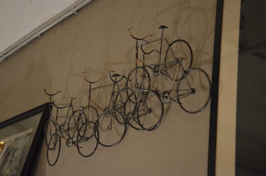 панно на стену велопробег, 20 век, антиквариат