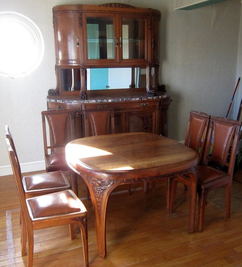 антикварная мебель - стол из ореха в стиле ар деко, 20 век