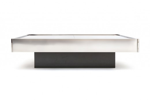 дизайнерский кофейный стол из металла с хромом, 20 век