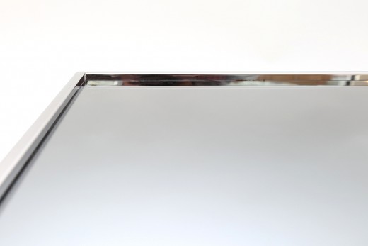 раздвижной винтажный стол из металла и стекла, 20 век